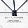 Meng Zhi AO16 Inch Black Swivel Plant Hangers Bracket Heavy