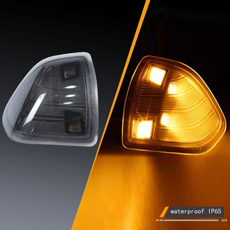 YMHHefy LED Side Mirror Turn Signal Light Two Wire Left