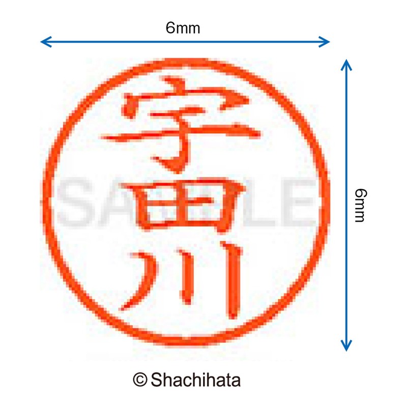 Shachihata Stamp Name 6 Correction Stamp XL - 6 Stamp