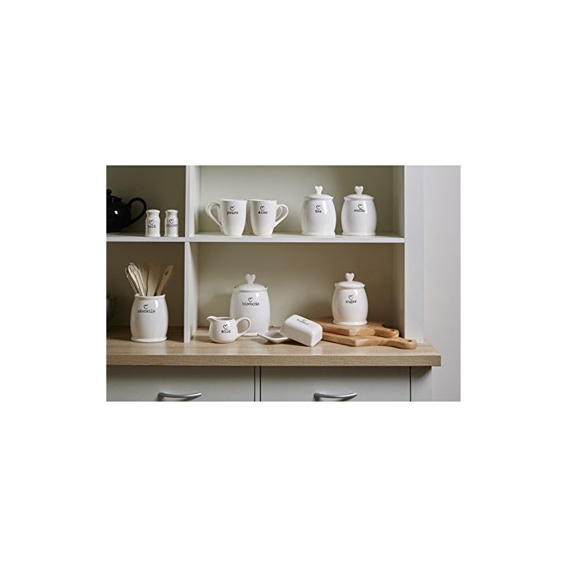 Premier Housewares Charm Utensil Jar, White