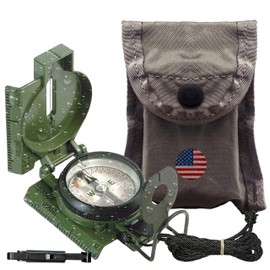 Cammenga Compass Military Grade Phosphorescent - Lensatic Compass Shock, Sand, and Waterproof, Tactical, Navigation - Made in The USA