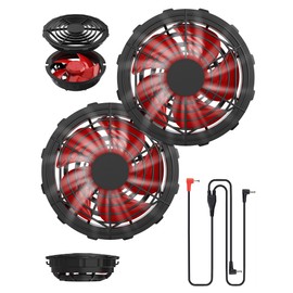 Air-conditioned Work Clothes, Fan, 24 V, Large Airflow, Thin, DC Cable Included, 5 Blades, Brushless Motor, Removable, Air Conditioning Work Vest, Short Sleeve/Long Sleeve, Heatstroke Prevention, Heat