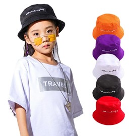 WJ-SISI Hat, Kids, Kids, Boys, Girls, Junior, Women's, Men's, Hip Hop, Dance Accessories, Flashy, Bucket Hat, Korean Sunshade, Stylish, Fashionable, purple