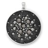 JewelryWeb 925 Sterling Silver Rhodium Black Clay and Preciosa Crystal