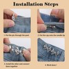 Tehttz 4 Sets Pant Waist Tightener Pin, Butterfly Buttons Pins