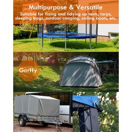 Gorffy Bungee Cord with Balls, 30 pcs Tarpaulin Bungee Balls 4.8" and 8.8", Heavy Duty Bungee Balls, Bungee Strap Ties, Elastic Ties Bungee Ties for Tarpaulin, Camping Tarp and Household Items