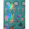 Unbranded 2 sheets - Holographic Holiday Wreaths, Candy, and Christmas