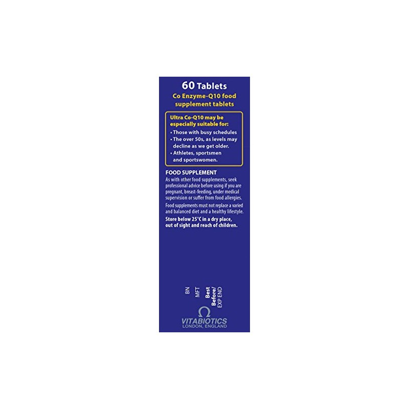 Vitabiotics Ultra Coenzyme Q10 50 mg Tablets