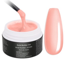 LOPHE 1PCS Builder Nail Gel Kit,Hard Gel Builder for Nail Extension,Orange Non-Stick Hand Nail Extension Gel for Carving Patterns,LED UV Nail Builder Gel For Nails Strengthen Nail Manicure,15ML