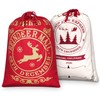 Anstore XL Christmas Sack, Santa Sack with Reindeer Christmas Tree