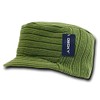 DECKY mens Flat Beanie Hat, Olive, One Size US