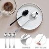 3pcs Stainless Steel Food Serving Spoons Ergonomic Handle and Safe