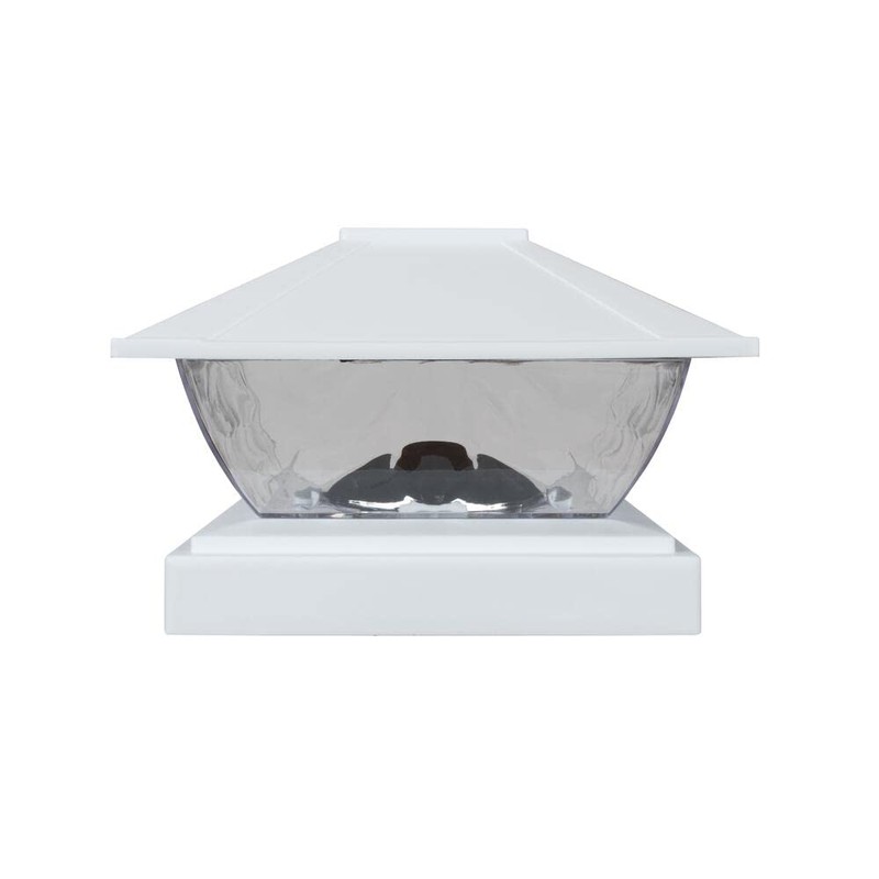 Patriot Lighting Solar Integrated LED Lakota White Post Cap Landscape