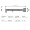 Ajax Tools 383-12 Weld Flux Pneumatic Scaling Chisel with 1-3/8"