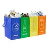 4 PCS Recycle Bin,Separate Recycling Bin,Reusable Waterproof Waste Baskets for