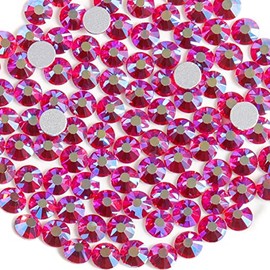 Beadsland 1440 diamantes de imitación de cristal con parte trasera plana, gemas redondas, Siam claro AB, SS20, 0.181-0.189 in