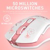DAREU EM901X Wireless Gaming Mouse, Cherry Blossom/Pink, Wireless, 0.08 oz