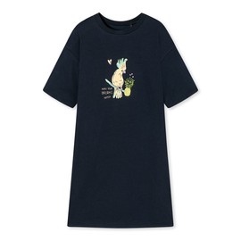 Schiesser Girls' Nightdress - 100% Organic Cotton - Size 140 to 176, Dark Blue Printed_178967