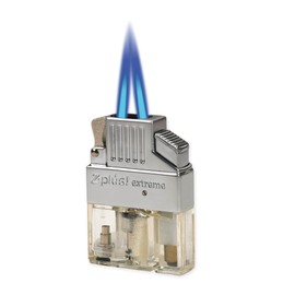 Vertigo by Lotus Lighters Z-Plus Insert Twin Pinpoint Torch Cigar Lighter Model Zins2 -Clear