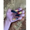 Feral Edge “Shiny Sunset” Press-on Glue-on Long Stiletto Nails 24pcs