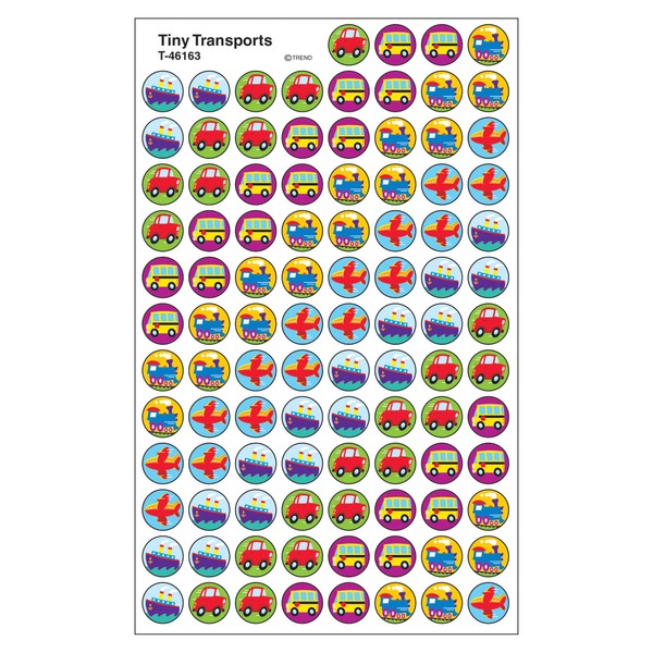 トレンド ごほうびシール 乗り物 800片 Trend superSpots Stickers Tiny Transports T-46163