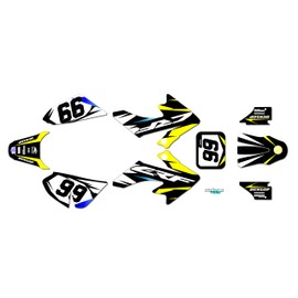 Graphics kit for Honda CRF50 (2004-2012) Division Series Yellow 9 Mil-Dirt pit bike motorcycle stickers,dirtbike racing decal automotive motocross accessories no plastics