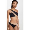 Norma Kamali womens Bikini Top, Black/Nude Mesh, Medium US