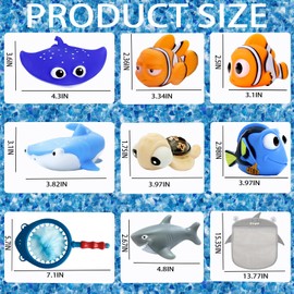 ISEAINNO Bath Toys for Kids No Hole Mold Free Bath Toys for Toddlers with Storage Bag for Bath Shower Birthday Gifts Summer Beach Pool Activity, Perfect for Children's Day Present