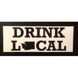 LARGE DRINK LOCAL Washington State Support Craft Beer Sticker Decal Brewery