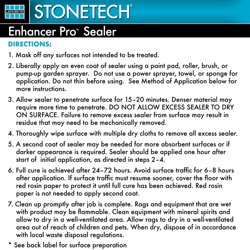 STONETECH Enhancer Pro Sealer, 1 Pint/16OZ (473ML) Bottle