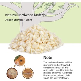 Niteangel Aspen Shaving Hamster Beddings for Syrian Dwarf Hamster Gerbil Mice Degu Rat Rabbit Bunny Guinea Pig Chinchilla Hedgehog or Other Small Pets (30L - 8mm)