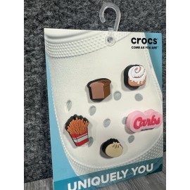 Crocs Jibbitz NEW Crocs Jibbitz Charms Love Carbs 5 Pack Cinnamon Roll Chinese Dumpling Fries