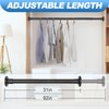 CorkLatta Black Shower Curtain Rod 31 to 92 Inch,1 Inch