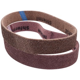 1-1/2 x 30" Non Woven Surface Conditioning Sanding Belts for Pipe Tube Polisher Sander, 1 Each of 150 240 Grit Nylon Brushed Sander Paper for Pipe Belt Sander, 1.5 x 30" Sand Belts for Metal, 2 Pack