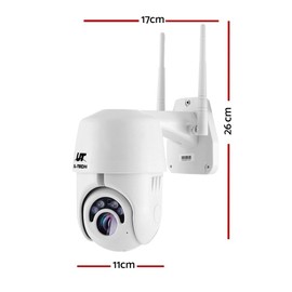 UL-TECH 1080P Hd WiFi Ptz 2Mp Outdoor CCTV Security Wireless IP Camera, White