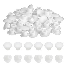 Koprek 600 Pcs 5mm Drill Hole Cover Caps, Round Plastic Hole Plugs, White Screw Caps, Easy Install Button Plugs, for Drill Holes Nail Holes and Screw Holes of Furniture, Cabinets and Desks