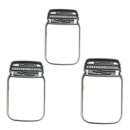 AJT MASON JARS ASCENDING SIZE GARDEN CANNING SET OF 3 COOKIE CUTTERS USA PR1693