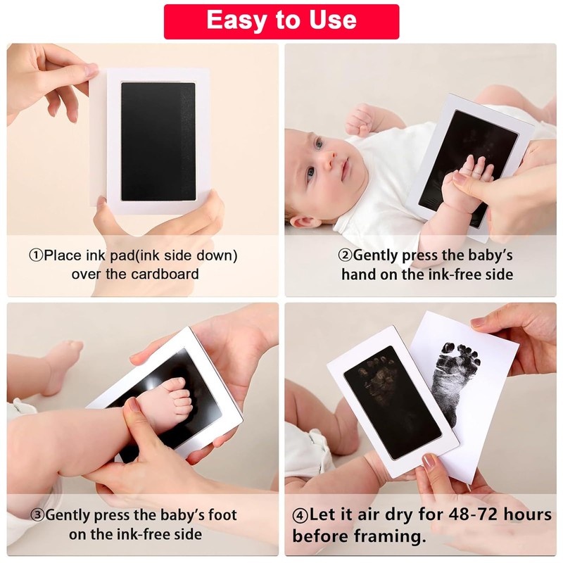 YQQZQ Baby Inkless Hand and Footprint Kit,Dog Paw Print,Dog Nose