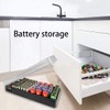 LUEXBOX Battery Organizer Storage Case Holder with Tester Holds 98