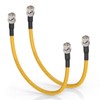 Superbat 3G/6G/12G SDI Cable 30cm,2Pcs BNC Belden 1694A(Yellow) 75ohm Male