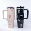 Luxape Bow Tumbler 40 oz | Leakproof Flip Straw Lid