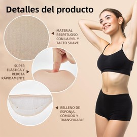 MITEGELO 1 pareja Protesis Mastectomia, Esponja Pechos Falsos, Material Lavable con Orificios de Ventilación para Mayor Comodidad y Frescor, Apto Para Sujetadores con Bolsillos(L Espira)
