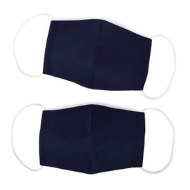 COLORFUL CANDY STYLE Mask, For Adults, Women's, 2-Piece Set, Washable, 3D Fabric, Antibacterial, Deep Navy, N5307522