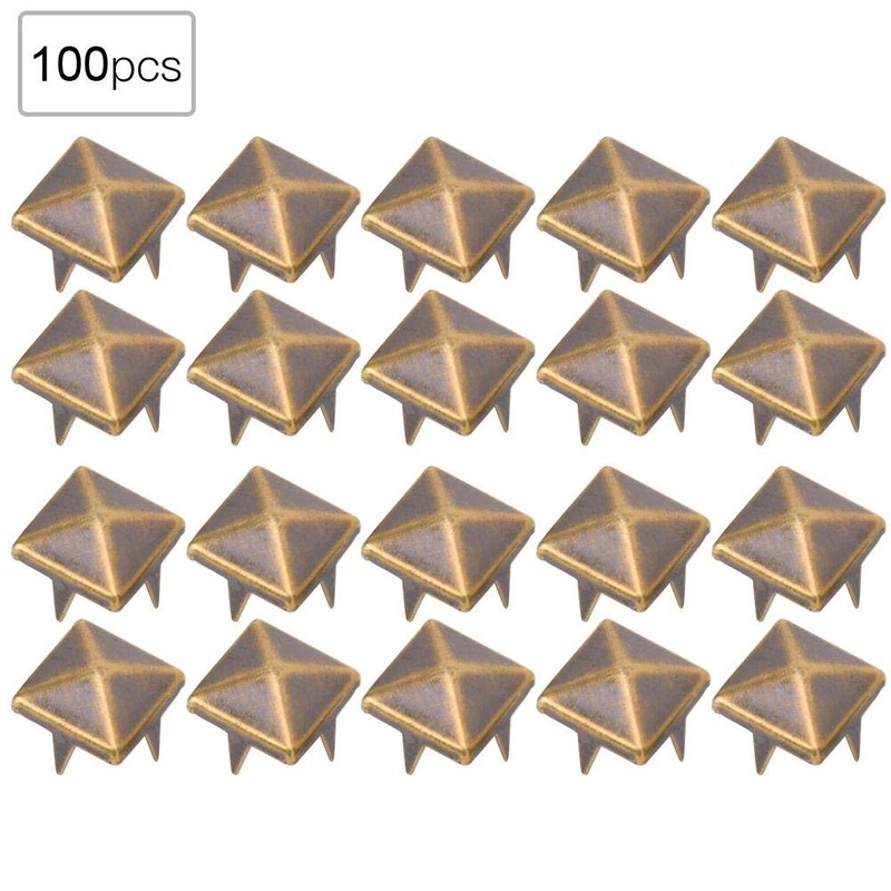 Pack of 100 Pyramid Rivets Pyramid Punk Rivets Square Rivets