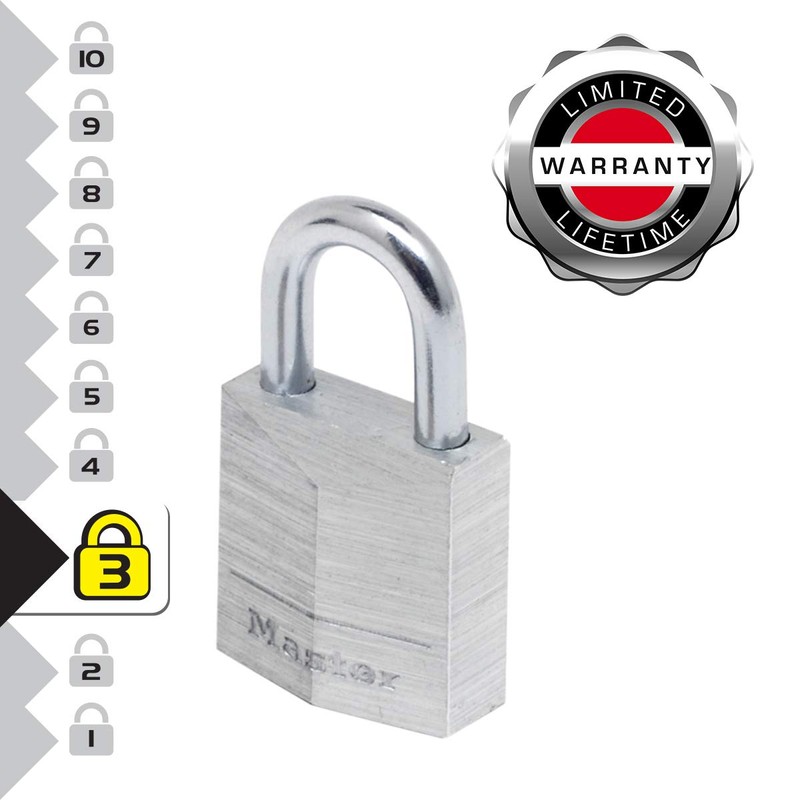 Master Lock Aluminium 20mm Padlock 3-Pin - Keyed Alike x