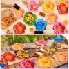60PCS Mexican Fiesta Party Plates Mexican Flower Shape Disposable Dessert
