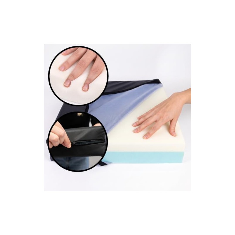 PEPE Mobility Wheelchair Cushion 42 cm (16.5"), Pressure Relief, Black