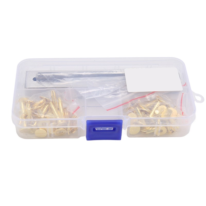 Copper Rivets Burrs Kit Copper Rivets with Setters Rust Proof