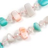 Avalaya Pastel Pink/Teal/Off White Shell Nugget and Transparent Glass Bead