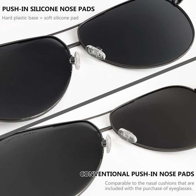 Push-in Eyeglass Nose Pads - PFDHQS 18 Pairs Glasses Nose